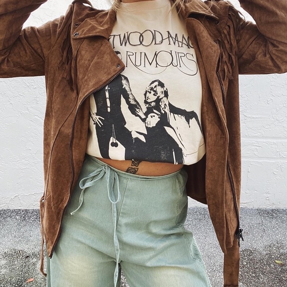 Suede Moto Jacket fringe NWT - Picture 3 of 4